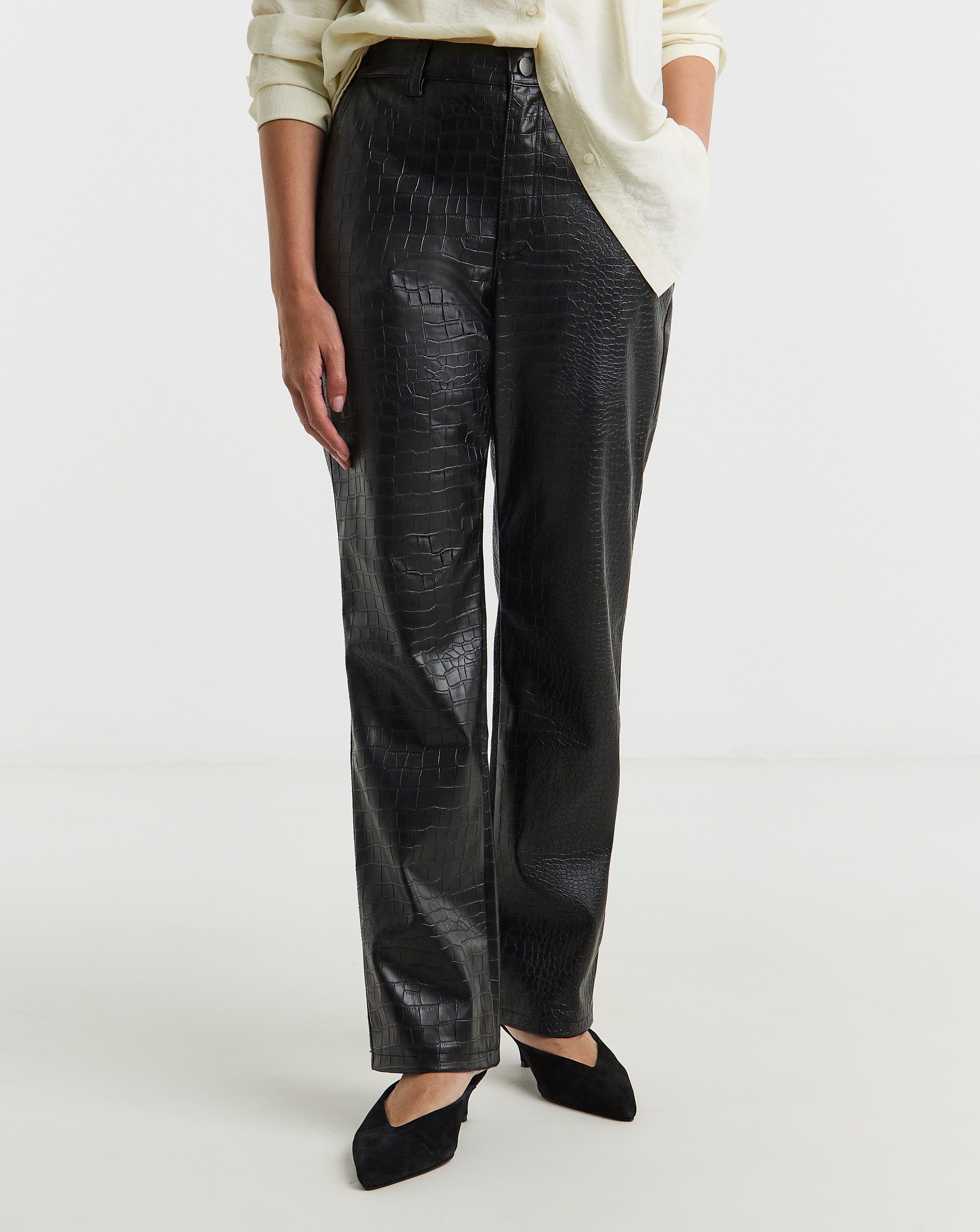 PU Croc Trouser