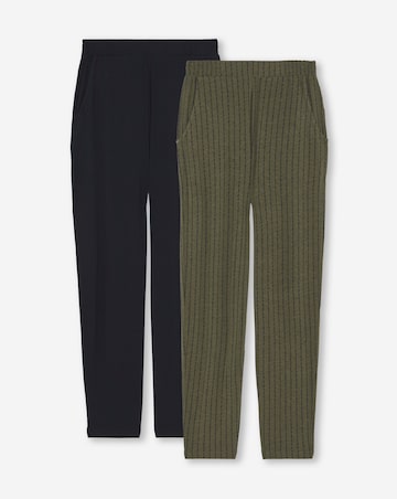 2 Pack Jersey Tapered Leg Trousers