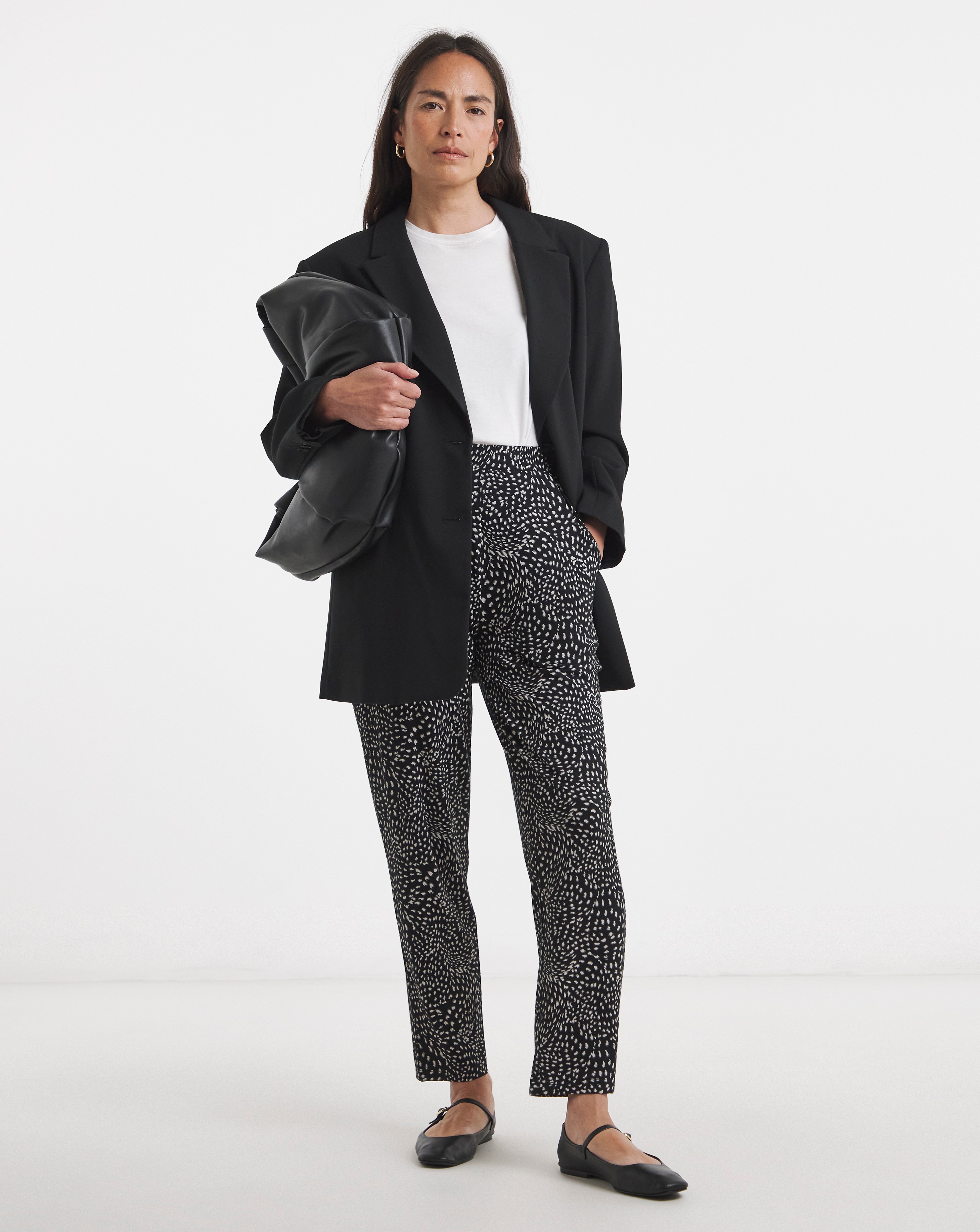 Printed Jersey Tapered Trouser