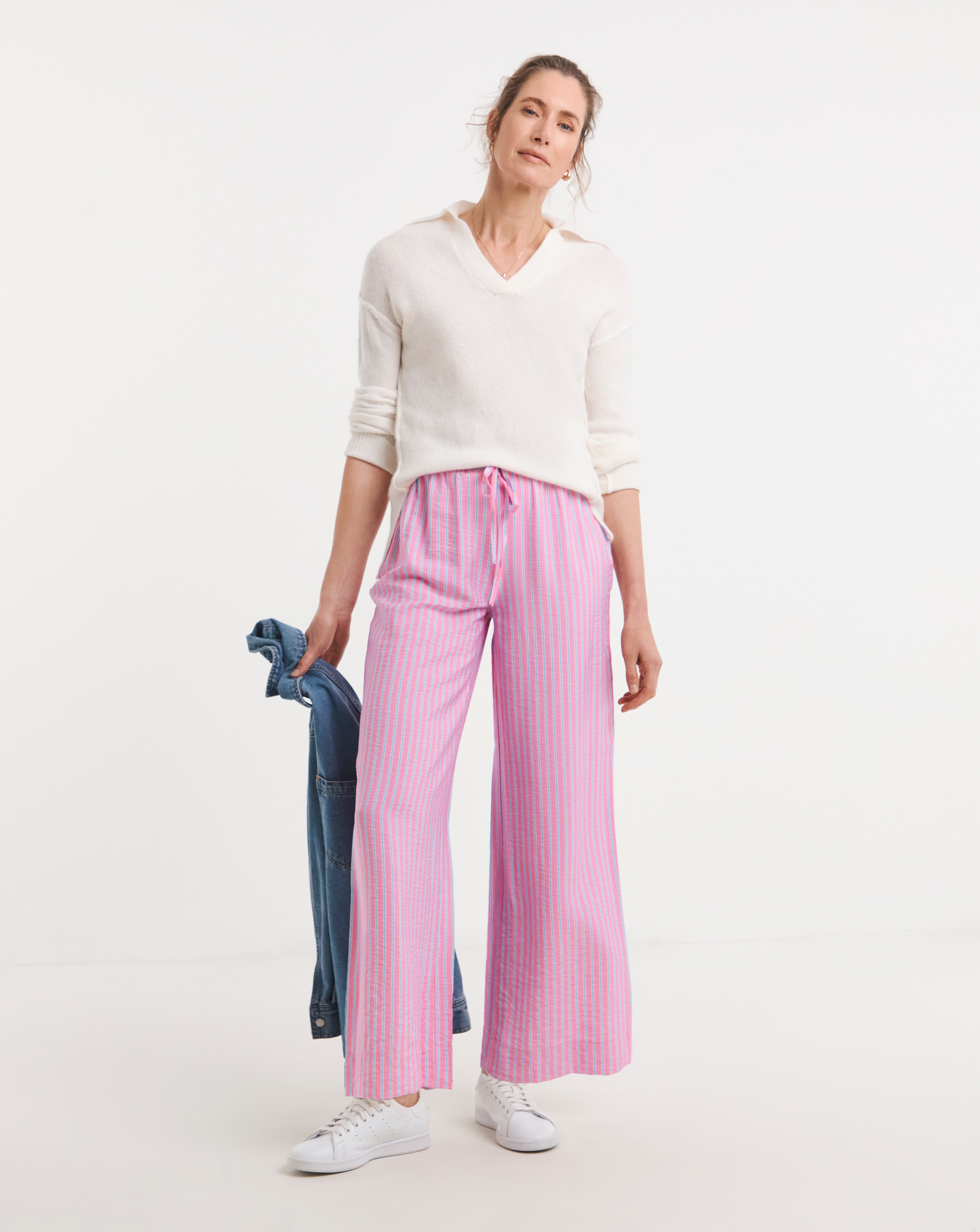 New In - Stripe Wide Leg Trouser