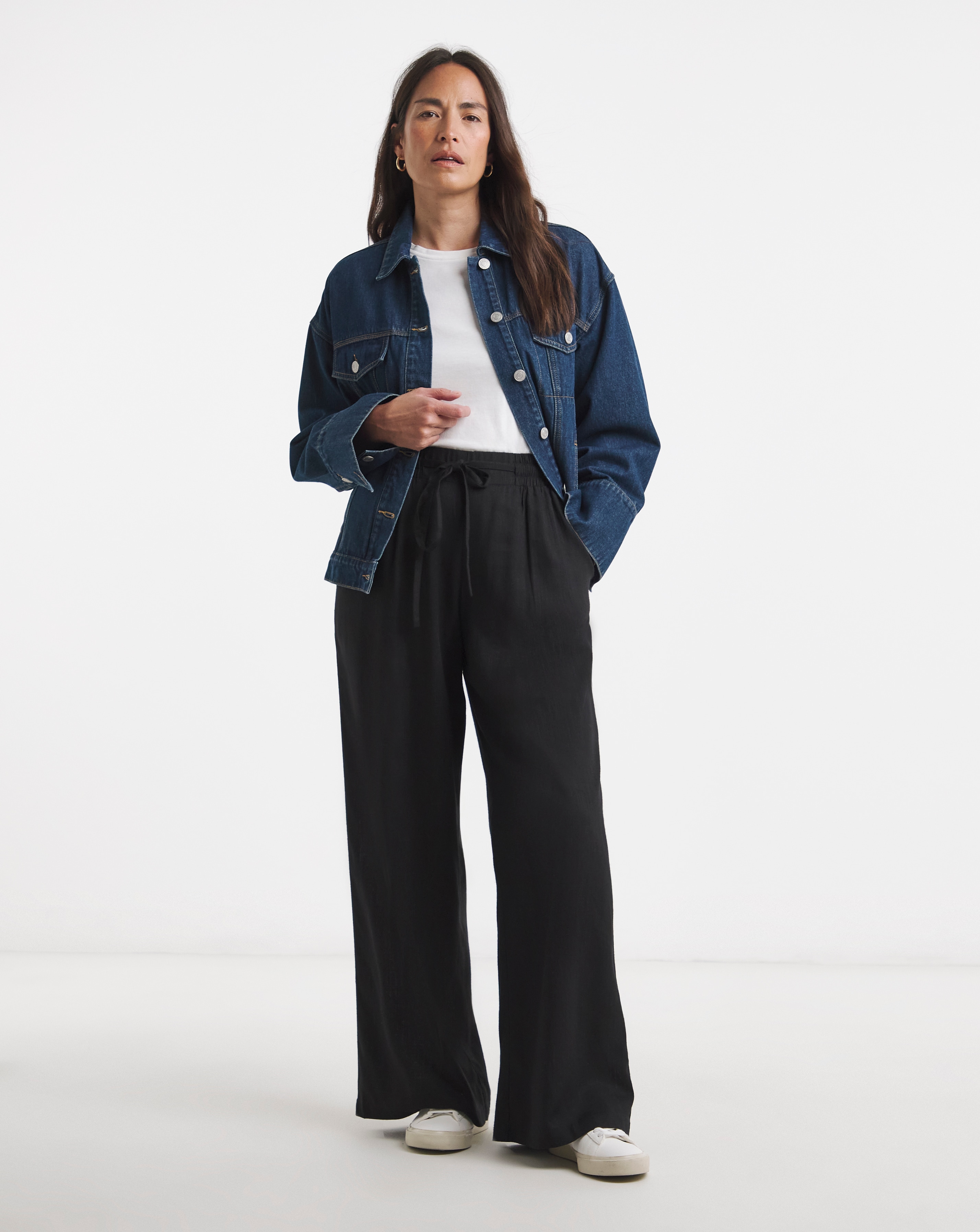 New In - Linen Mix Wide Leg Trousers