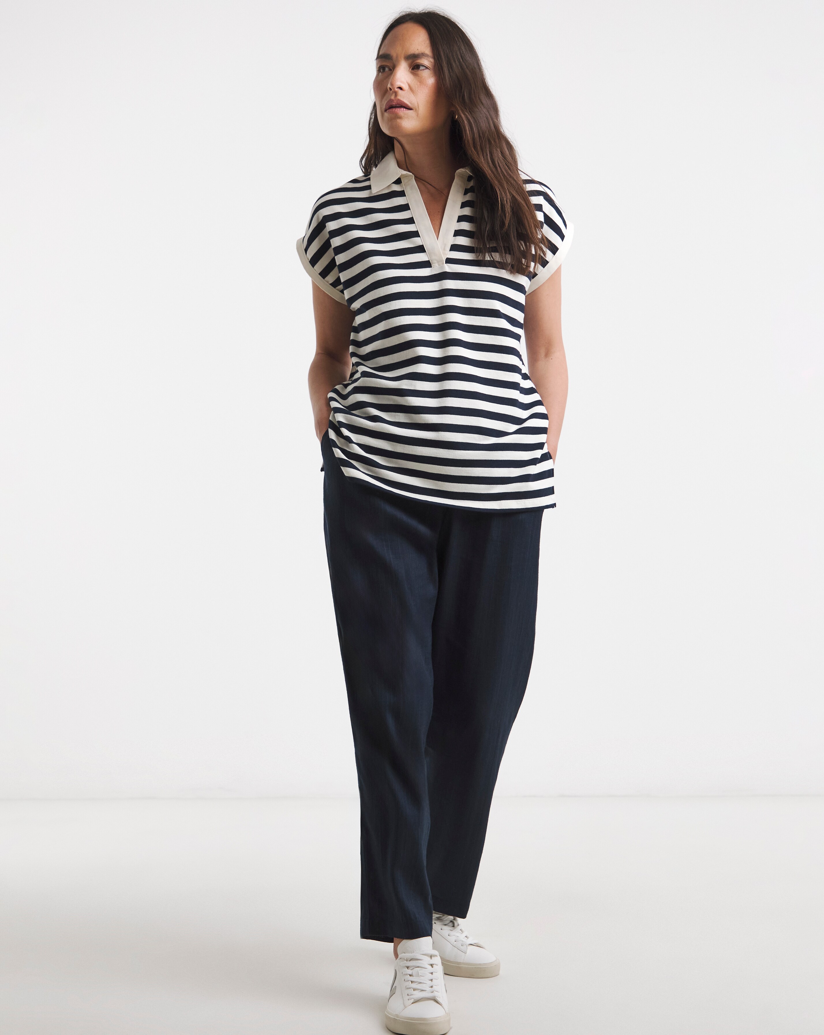 New In - Linen Mix Tapered Trouser