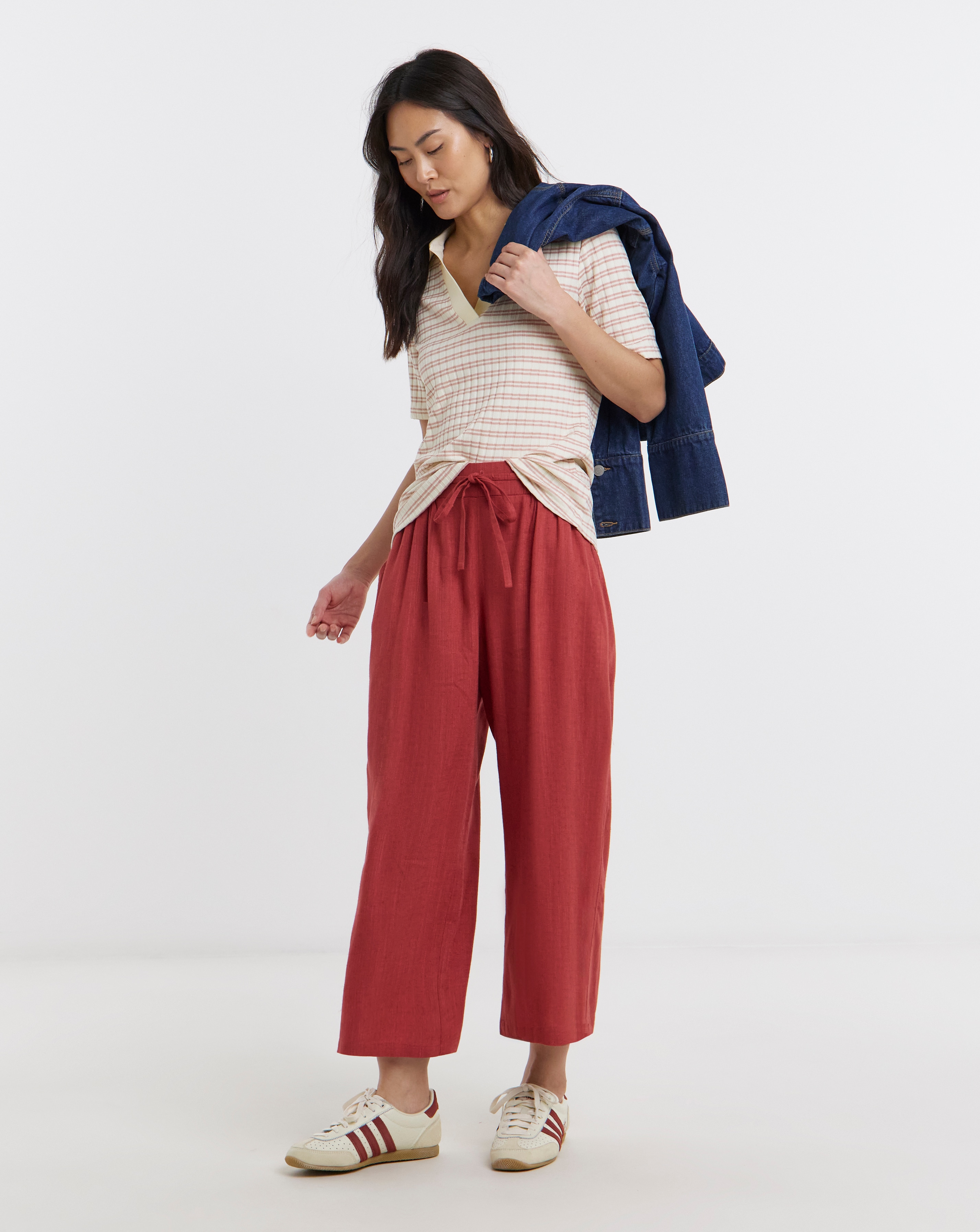 New In - Linen Mix Wide Leg Culotte