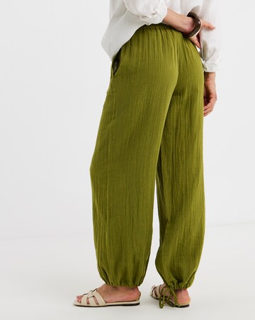 Cotton Cheesecloth Balloon Trousers