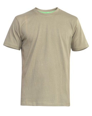 D555 Big & Tall Flyers Premium Weight Combed Cotton Crew Neck T-Shirt - Khaki
