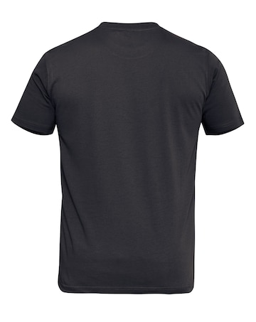 D555 Big & Tall Flyers Premium Weight Combed Cotton Crew Neck T-Shirt - Black