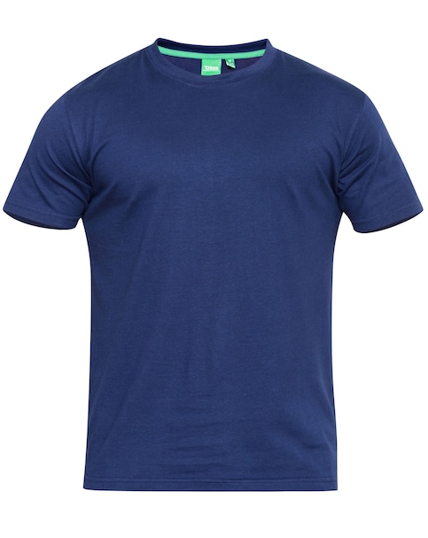 D555 Big & Tall Flyers Premium Weight Combed Cotton Crew Neck T-Shirt - Navy