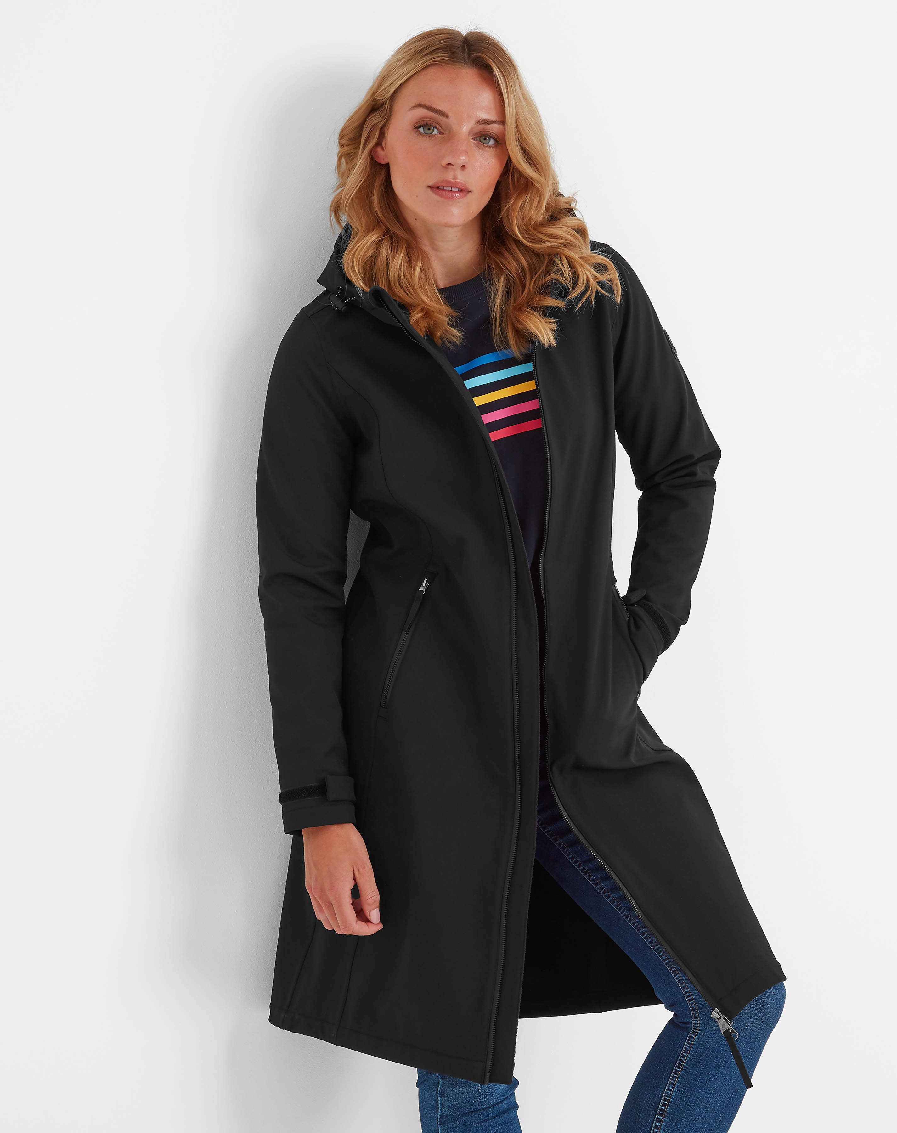 24AW✨ENFÖLD FLAT-COLLAR SILHOUETTE COAT Tog24 Enya Womens Longline Shower Resistant Softshell Jacket