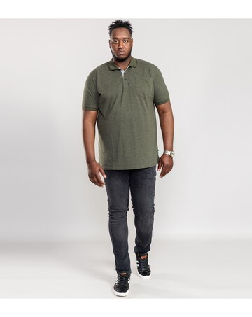D555 Big & Tall Grant Fully Combed Pique Polo Shirt with Pocket - Khaki
