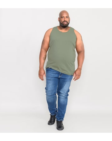 D555 Big & Tall Fabio Classic Fit Muscle Vest - Khaki