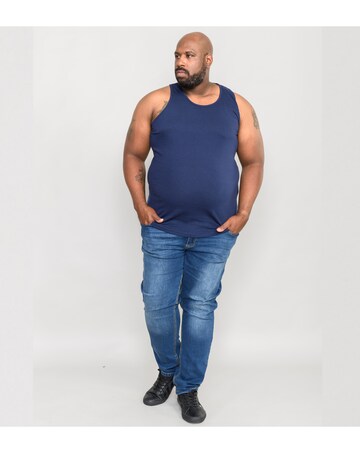 D555 Big & Tall Fabio Classic Fit Muscle Vest - Navy