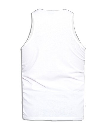D555 Big & Tall Fabio Classic Fit Muscle Vest - White