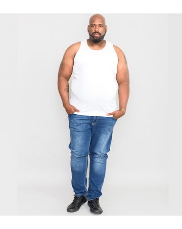 D555 Big & Tall Fabio Classic Fit Muscle Vest - White
