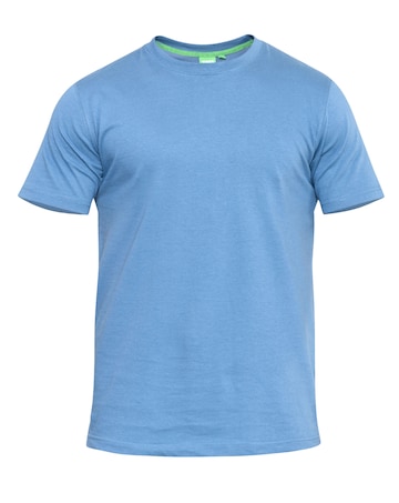 D555 Big & Tall Flyers Premium Weight Combed Cotton Crew Neck T-Shirt - Teal