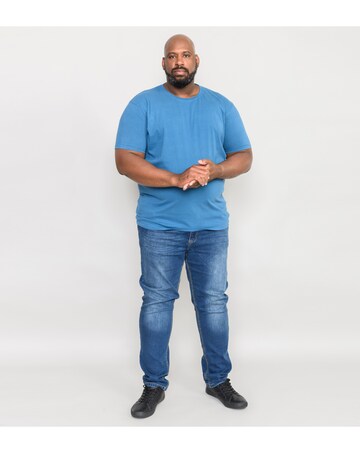 D555 Big & Tall Flyers Premium Weight Combed Cotton Crew Neck T-Shirt - Teal