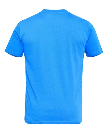D555 Big & Tall Flyers Premium Weight Combed Cotton Crew Neck T-Shirt - Blue