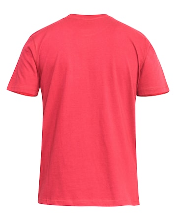 D555 Big & Tall Flyers Premium Weight Combed Cotton Crew Neck T-Shirt - Red