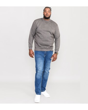 D555 Big & Tall Sweat Heavy Weight Classic Crew Neck Sweatshirt - Grey