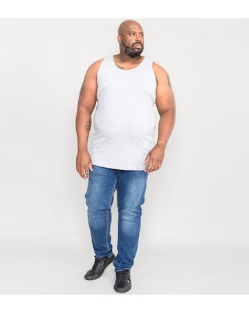 D555 Big & Tall Fabio Classic Fit Muscle Vest - Grey