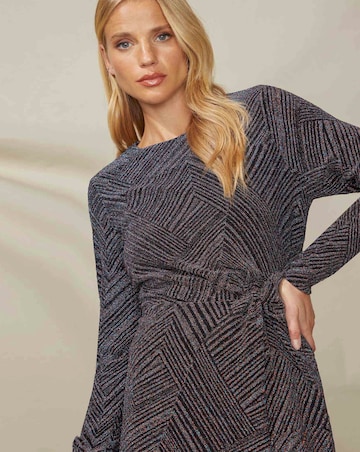 Ro&Zo Disco Jersey High Neck Mini Dress