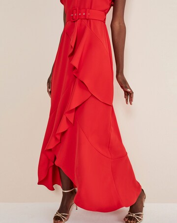Phase Eight Pheobe Frill Belted Dress