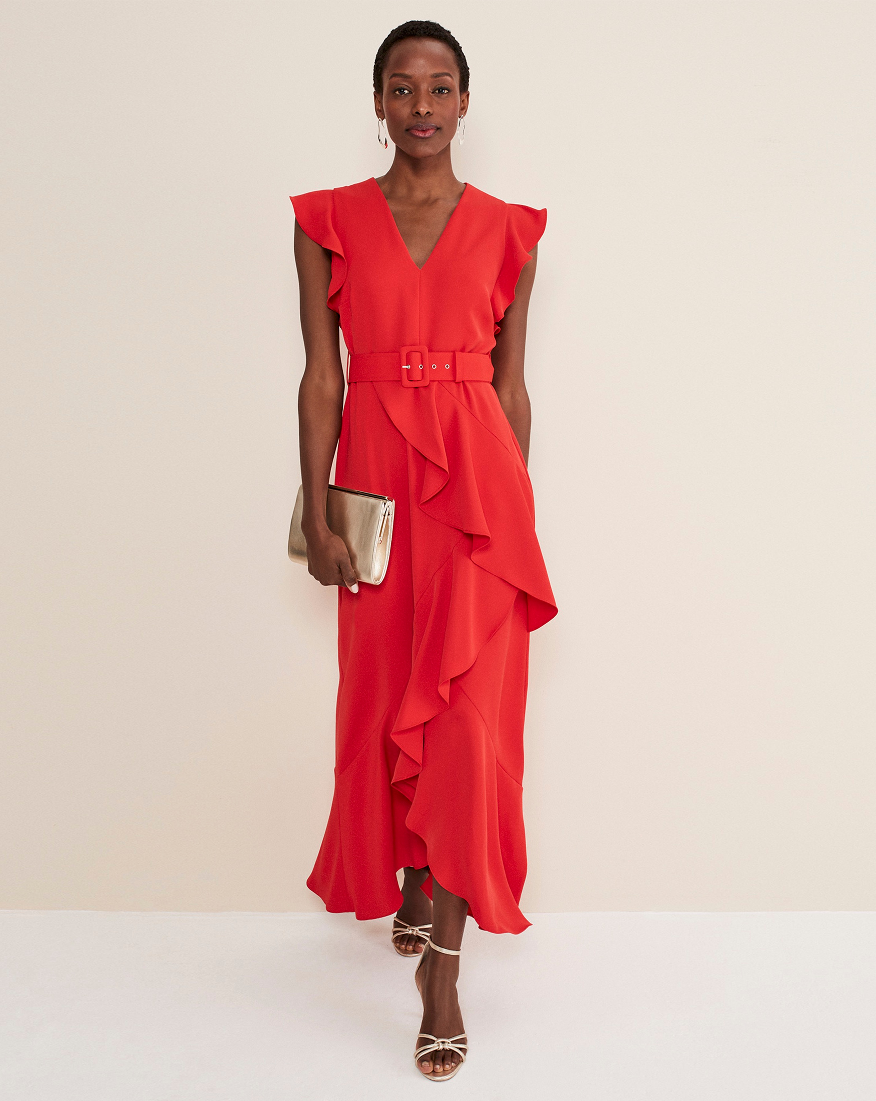 Phase Eight Pheobe Frill Belted Dress