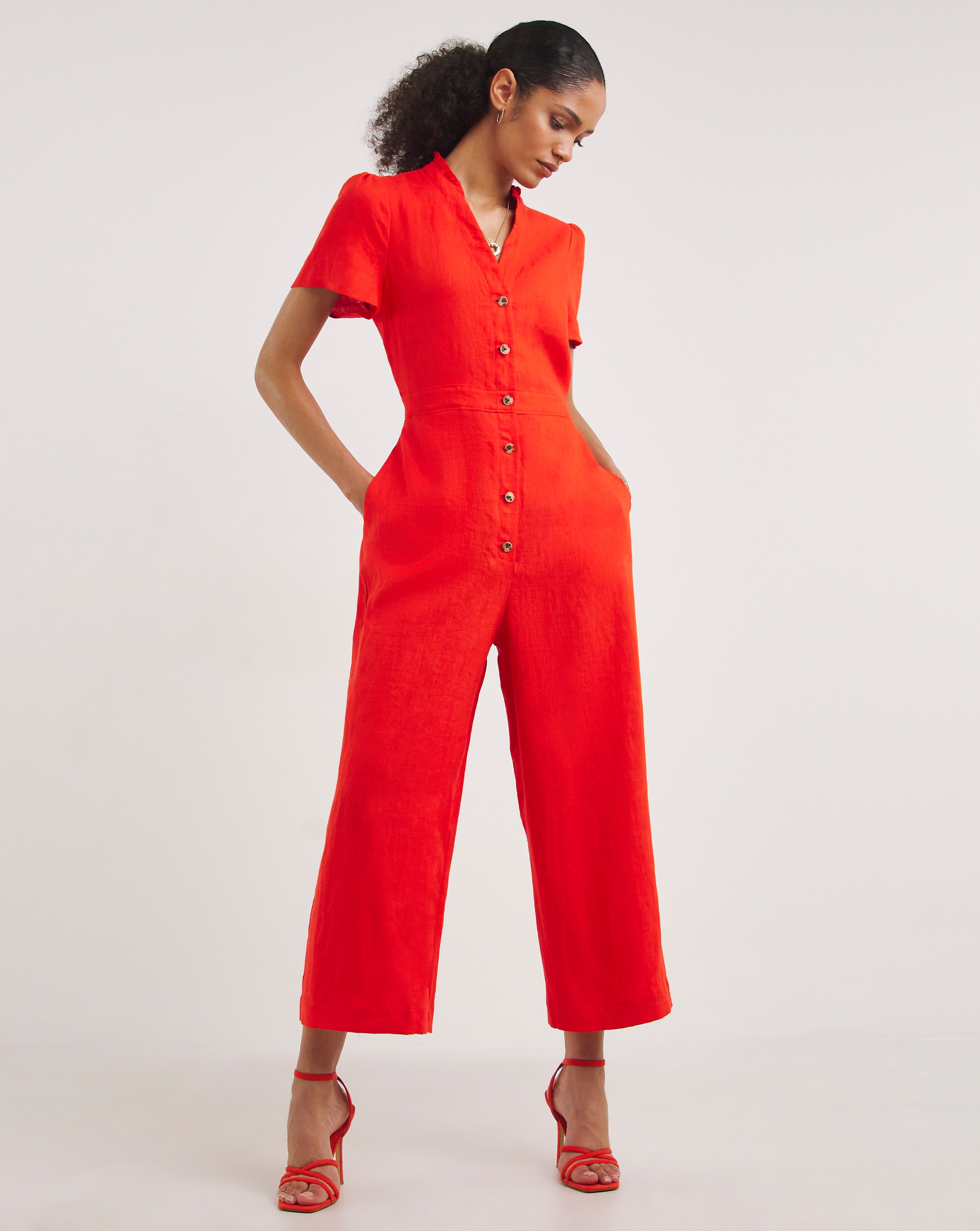 Whistles Emmie Linen Jumpsuit
