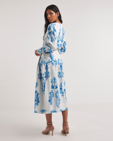 Raishma Studio Floral Print V-Neck Midi Dress