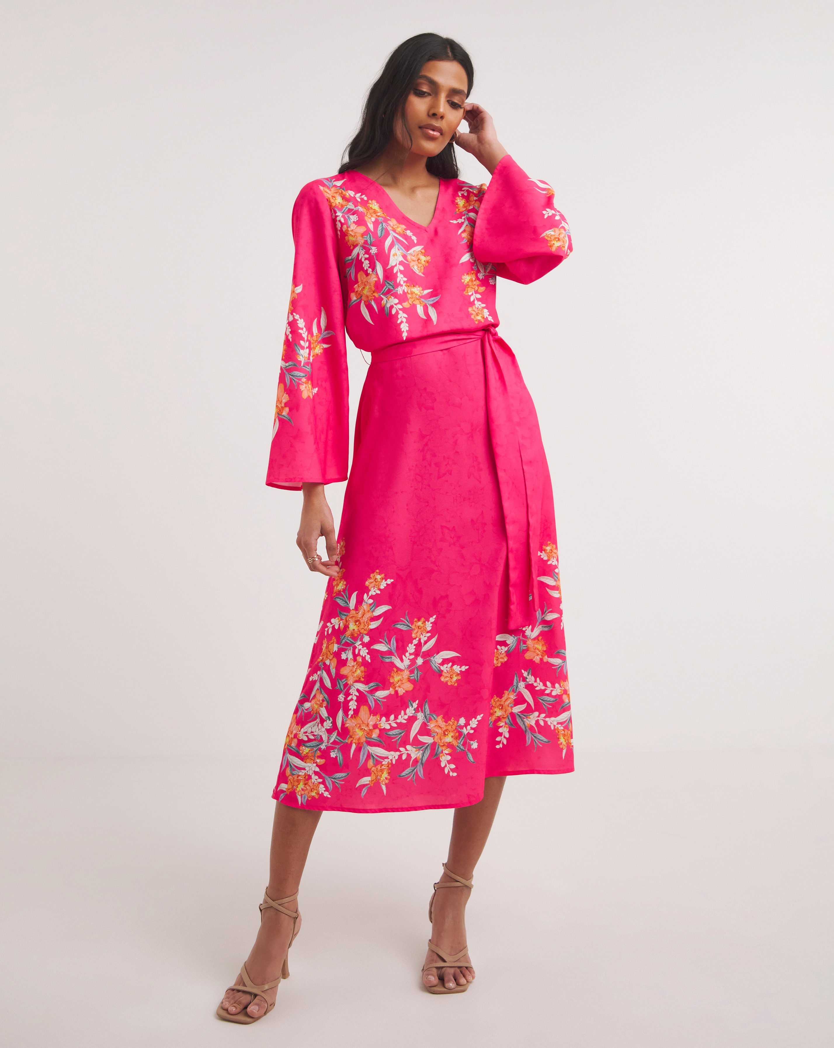 Raishma Studio Floral Print Midi Dress