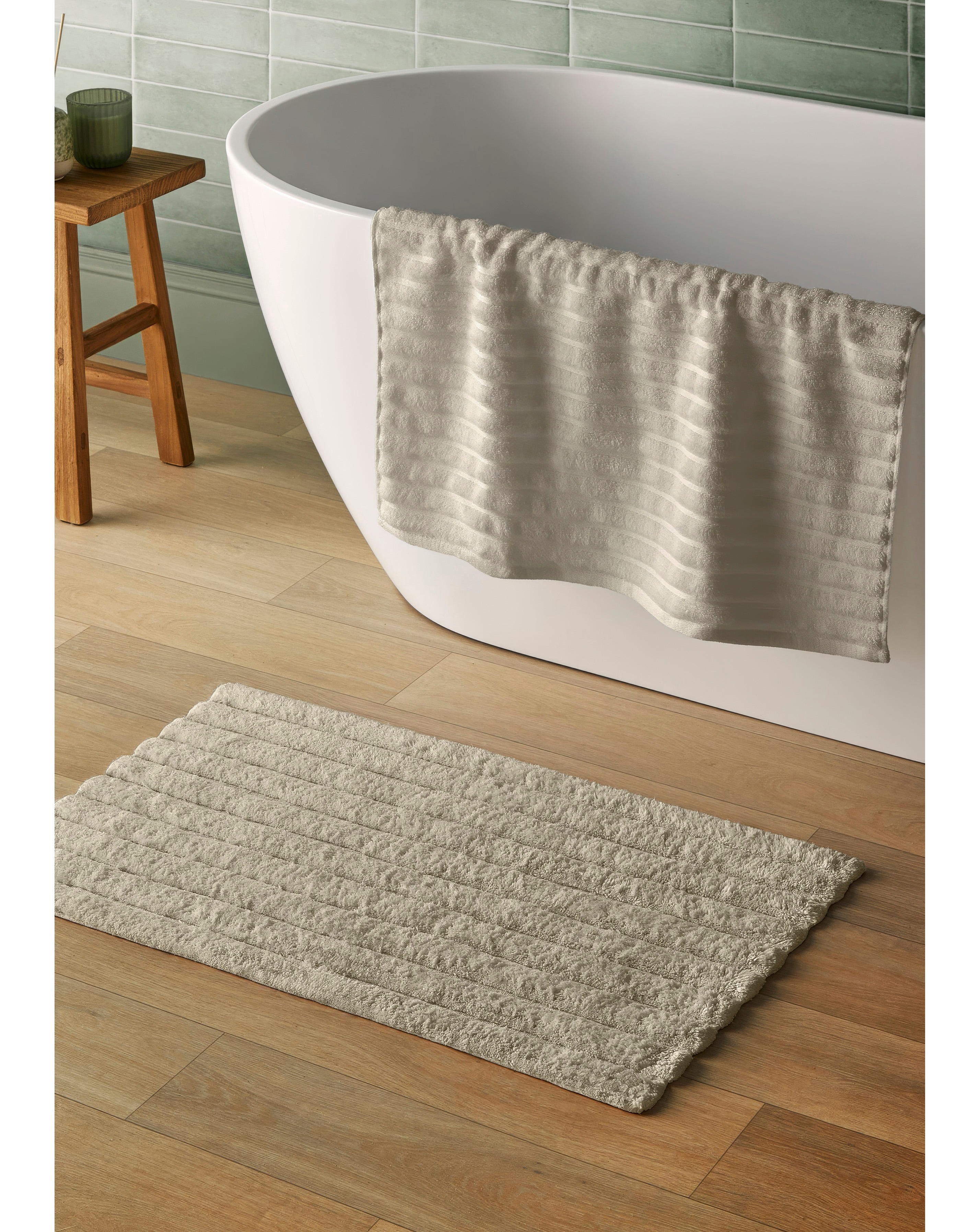 Silentnight Ribbed Cotton Bath Mat