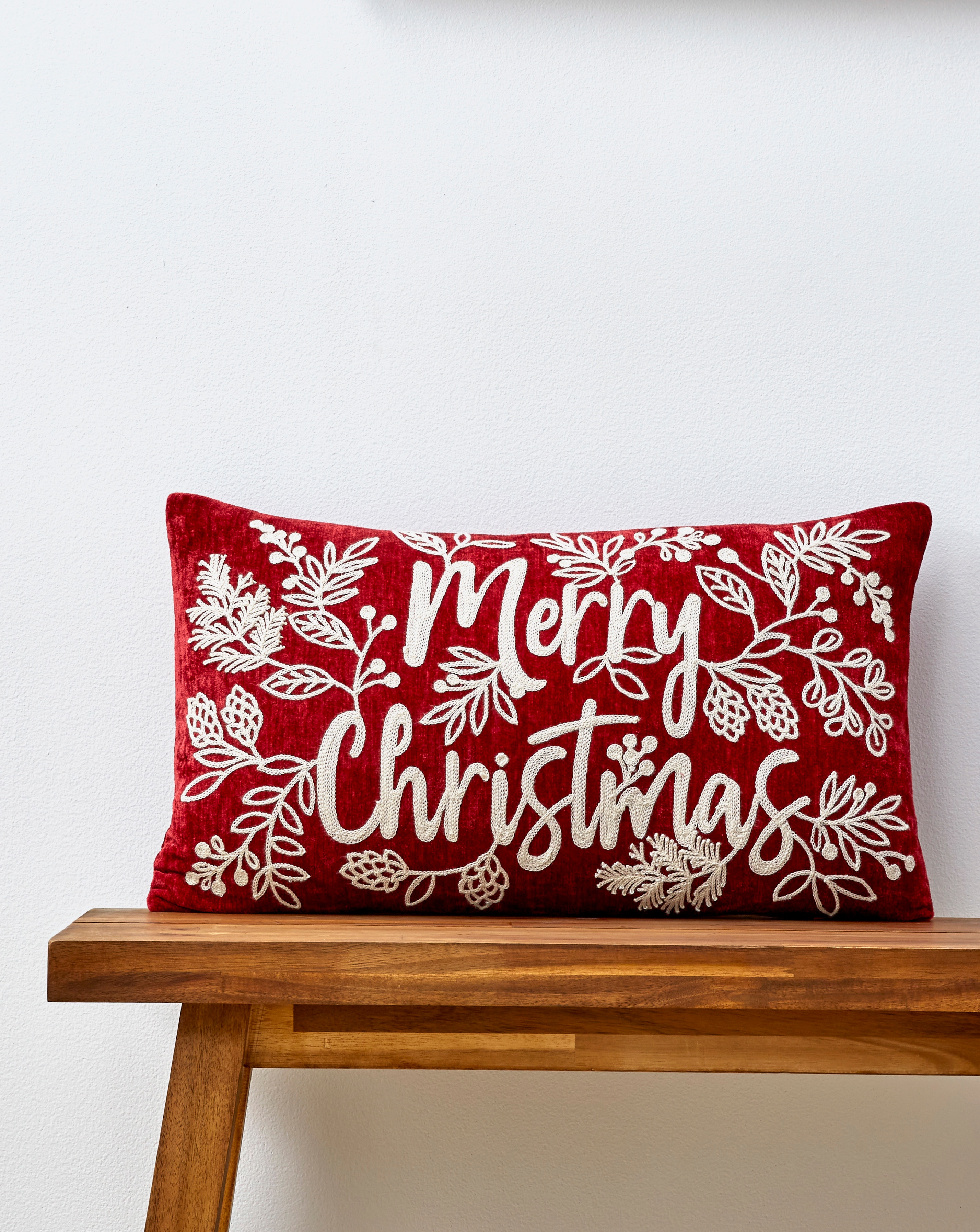 Merry Christmas Boudoir Cushion