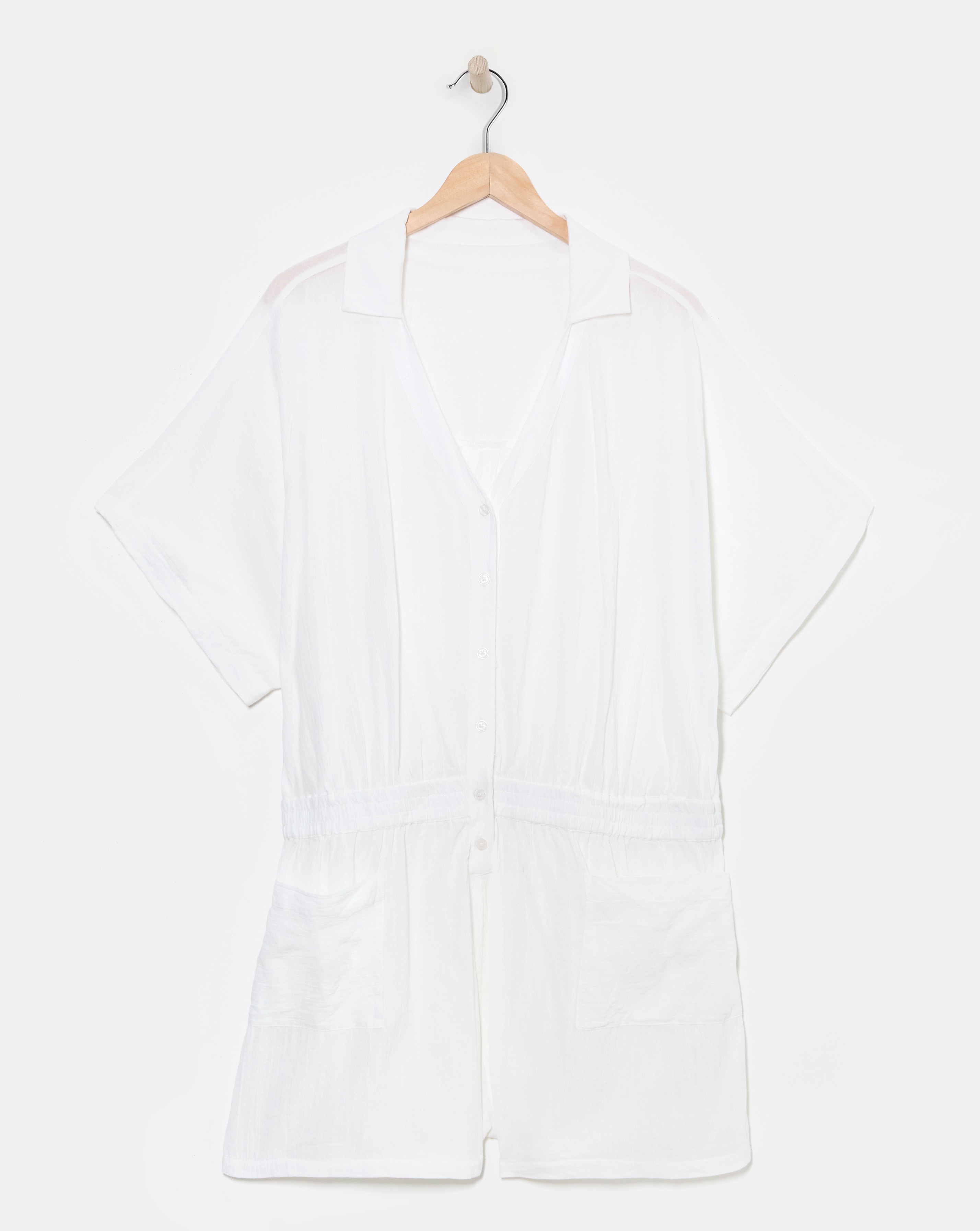 Cheesecloth Beach Playsuit
