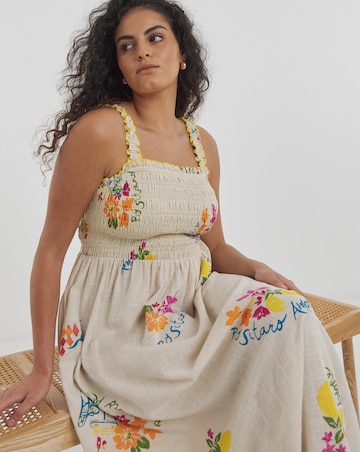 Simply Be Cotton Shirred Maxi Beach Dress