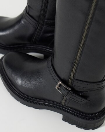 Sherry Zip Detail Knee High Boots - Extra Wide Fit (EEE) & Super Curvy Calf