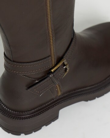 Sherry Zip Detail Knee High Boots - Extra Wide Fit (EEE) & Super Curvy Calf
