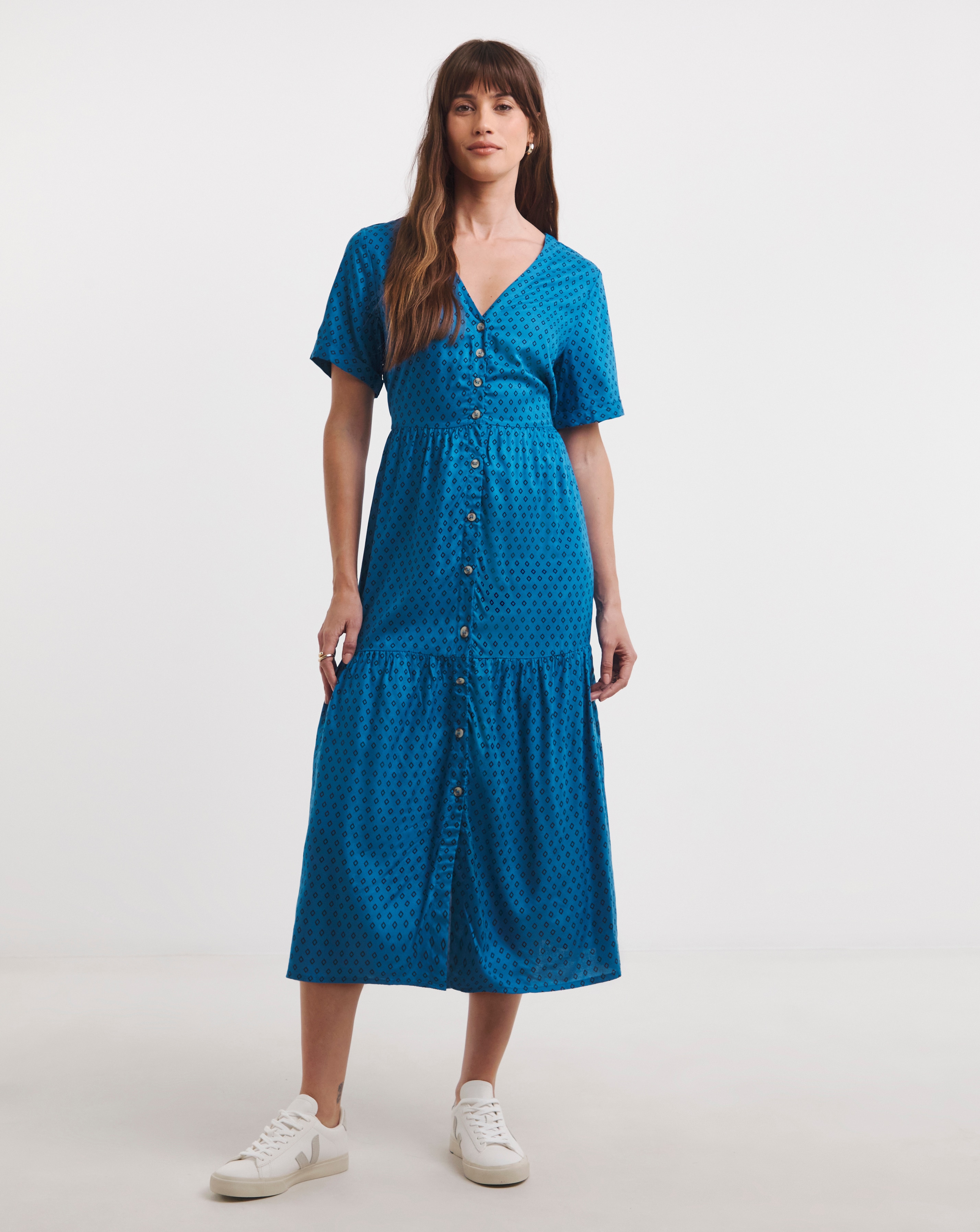 Viscose Button Through Dress