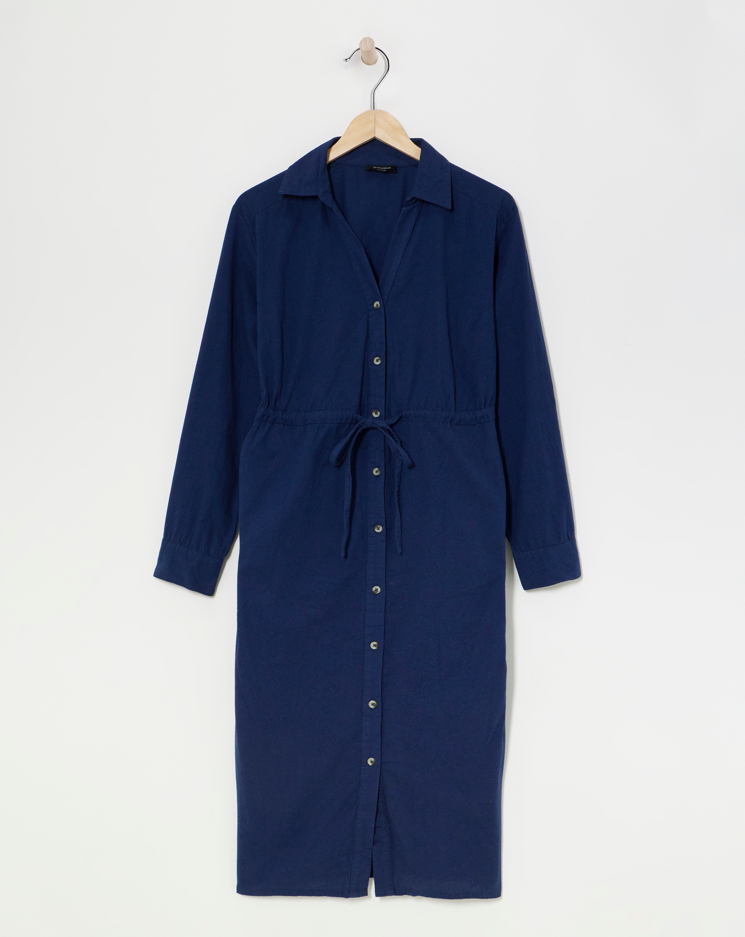 Brushed Flannel Utility Shirt Dress
