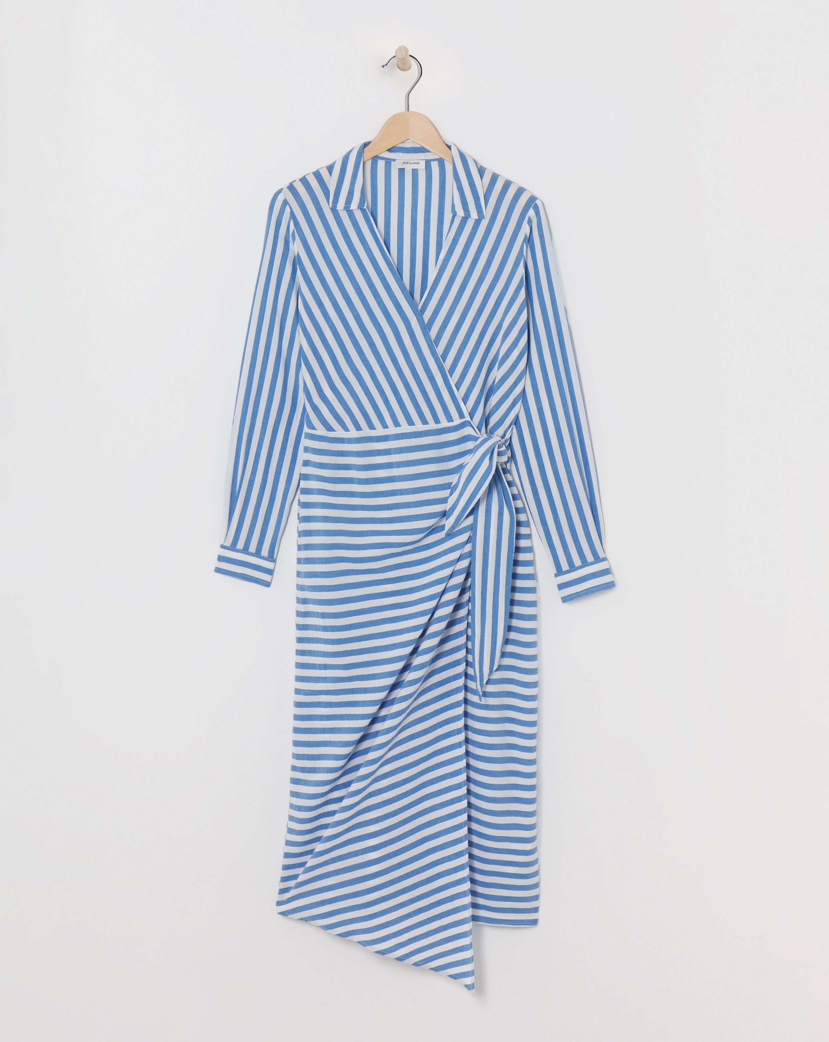Stripe Tie Wrap Dress