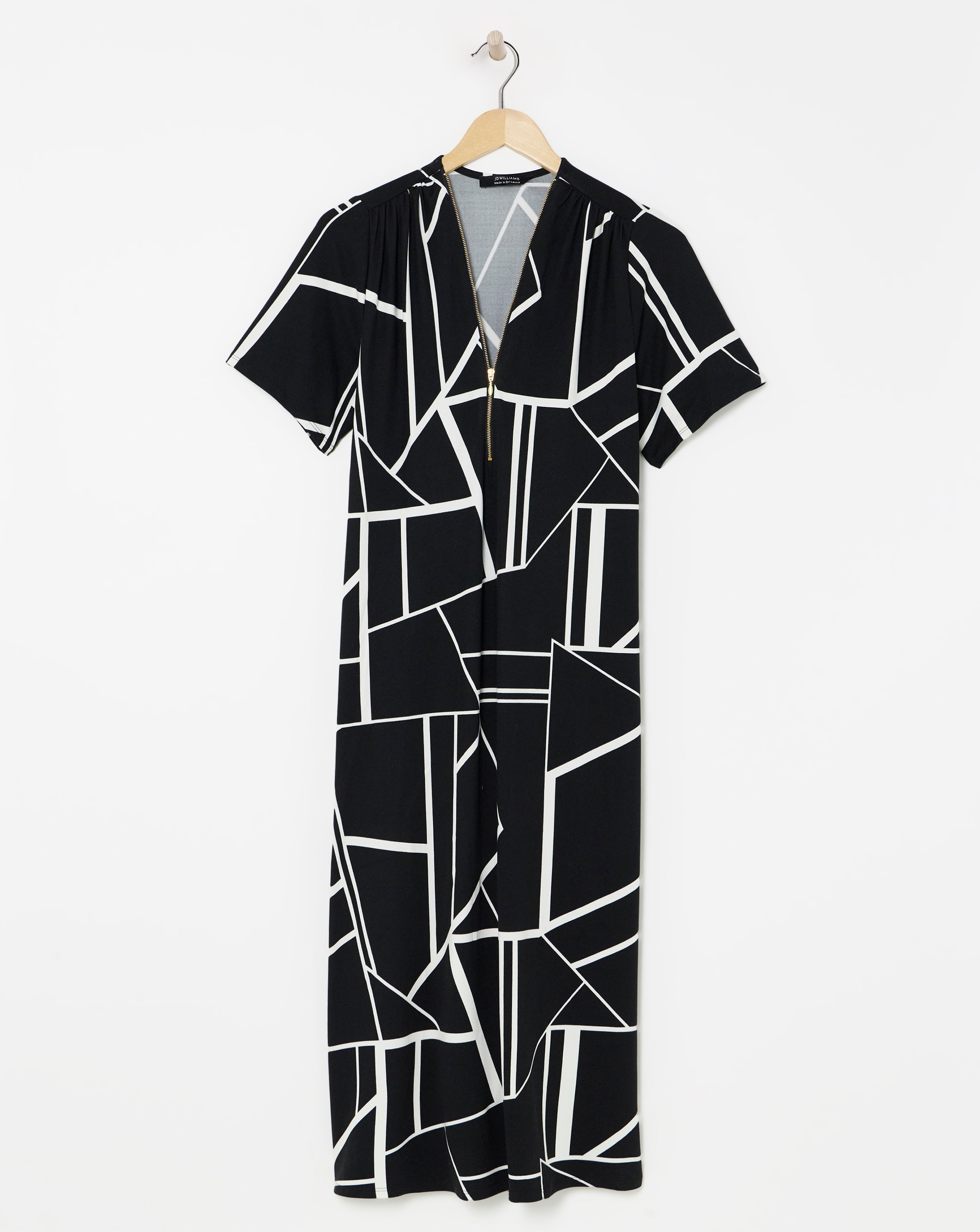 Soft Touch Midi Dress With Zip Front
