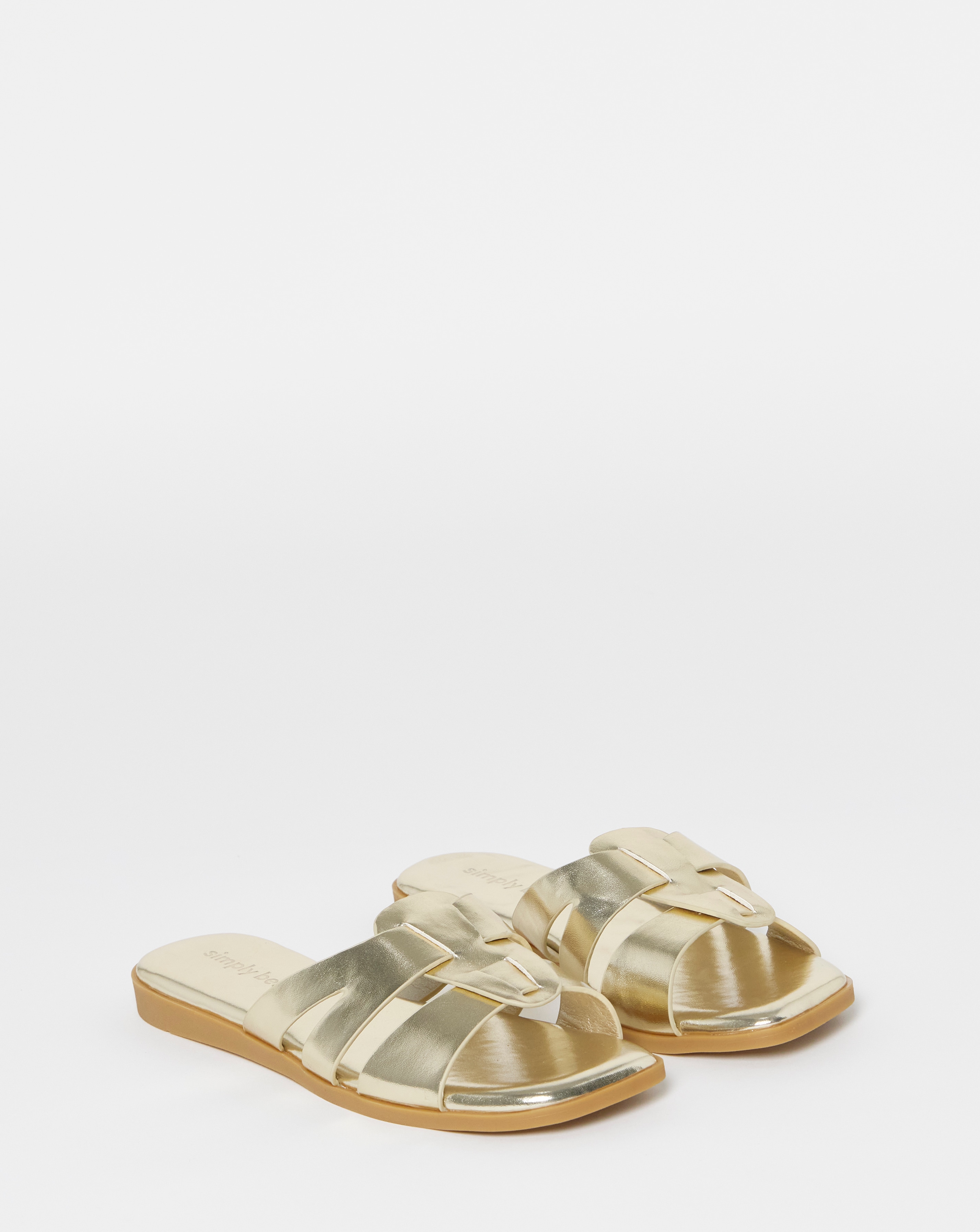 New In - Woven Flat Mule Sandals Extra Wide