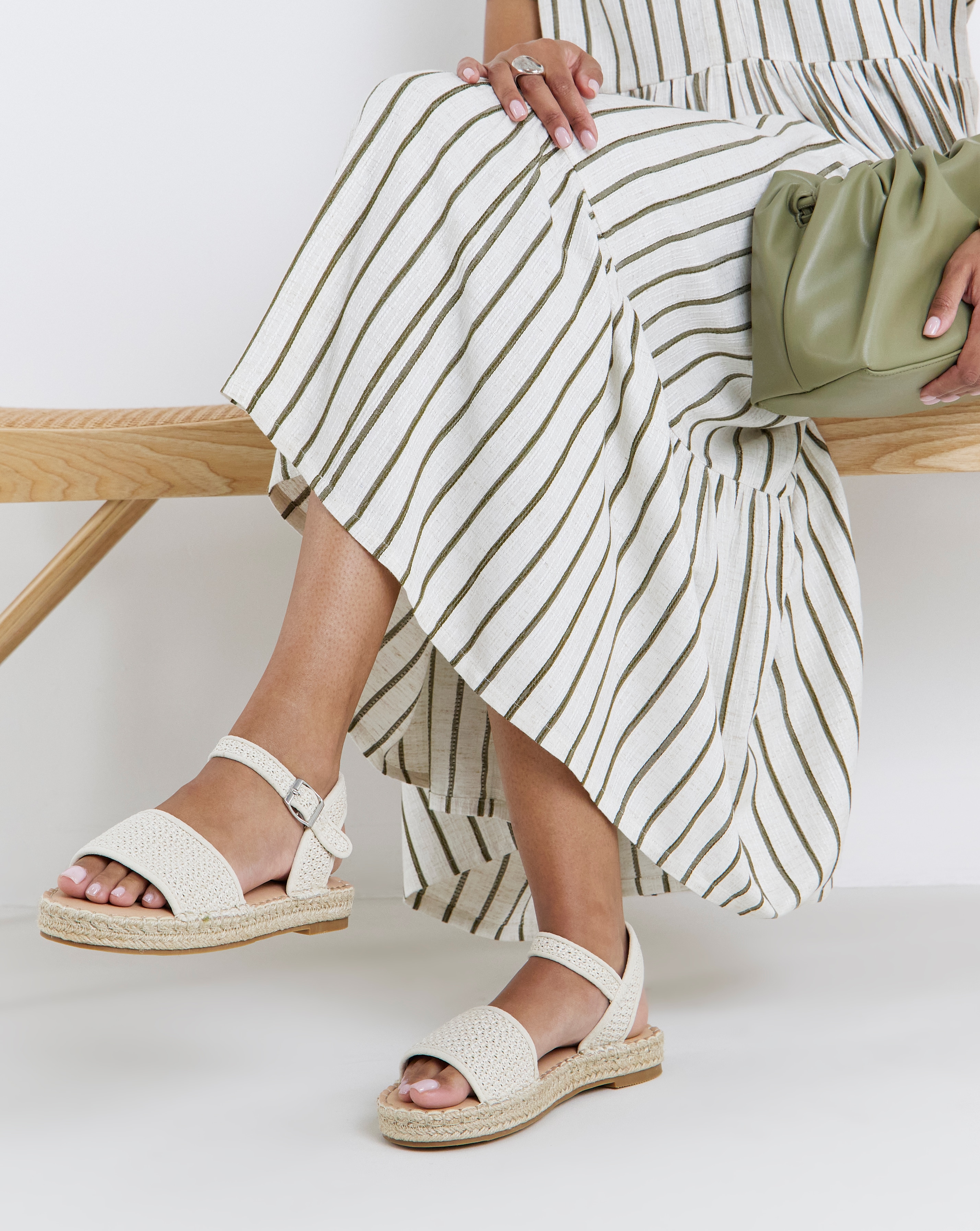 New In - Flatform Espadrille Sandals Extra Wide