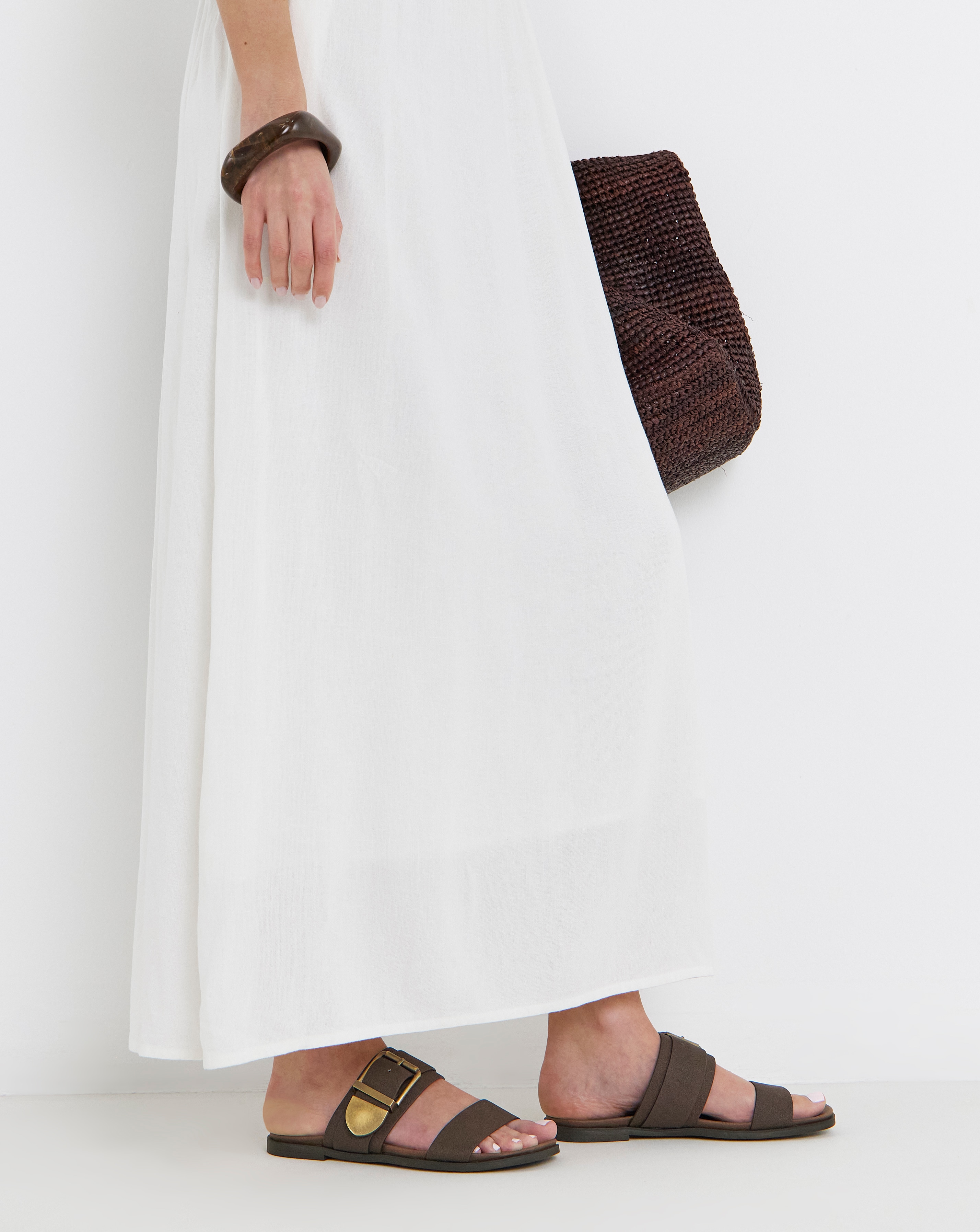 New In - Buckle Detail Slider Extra Wide