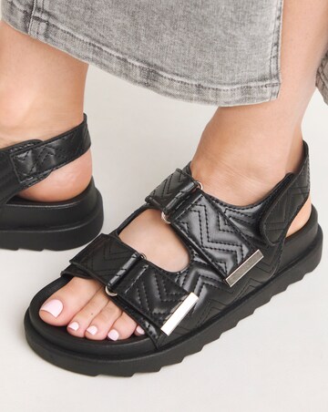 Jess Quilted Touch and Close Sandals Extra Wide EEE Fit