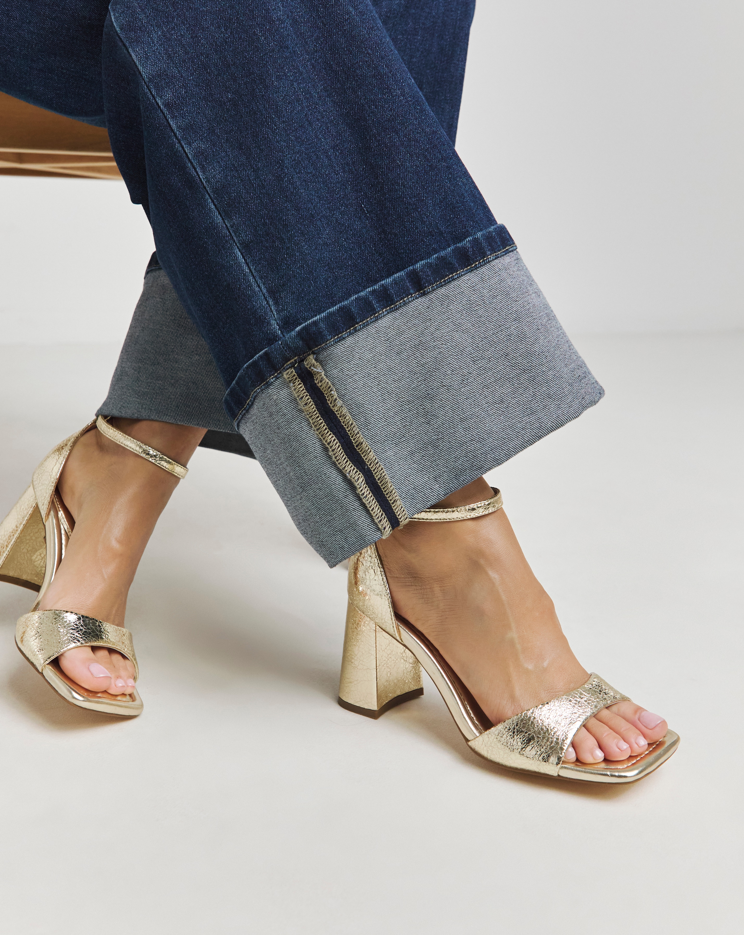 Barely There Block Heel Sandals Wide