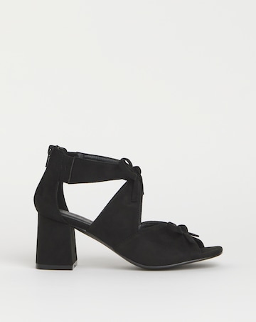 Dali Double Bow Block Heel Shoe Boots - Extra Wide Fit (EEE)