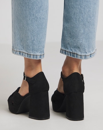 Agnes Knot Detail Platform Sandals - Extra Wide Fit (EEE)