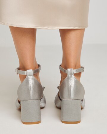 Peppo Diamante Bow Block Heel Sandal - Extra Wide Fit (EEE)