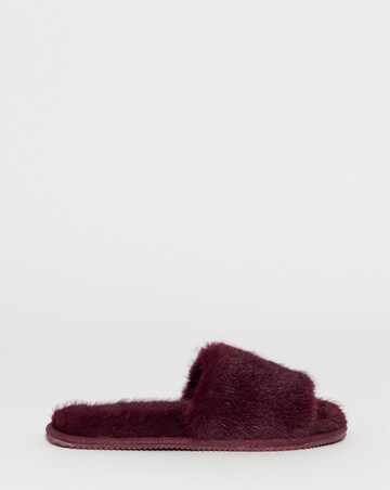 Maisie Fluffy Mule Slippers - Wide Fit (E)