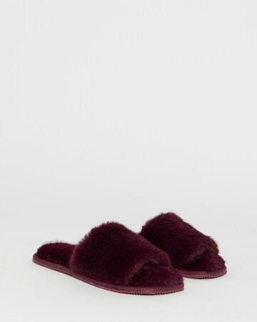 Maisie Fluffy Mule Slippers - Wide Fit (E)