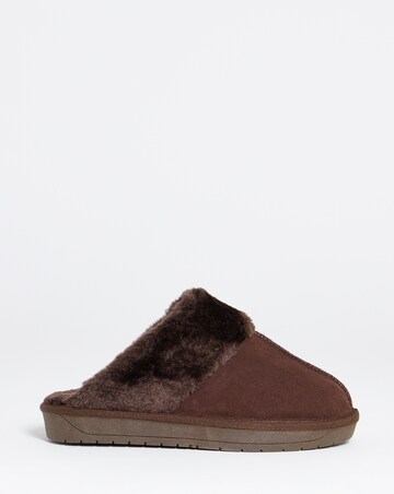 Albza Suede Closed Toe Slippers - Wide Fit (E)